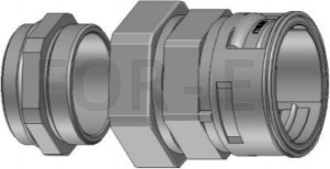 Konektor přímý s vnějším kovovým závitem a integrovanou vývodkou